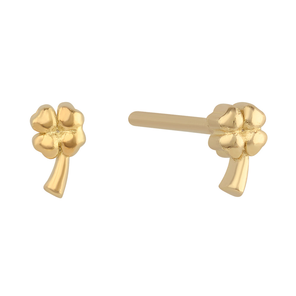 TINY CLOVER STUD EARRINGS