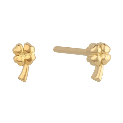 TINY CLOVER STUD EARRINGS