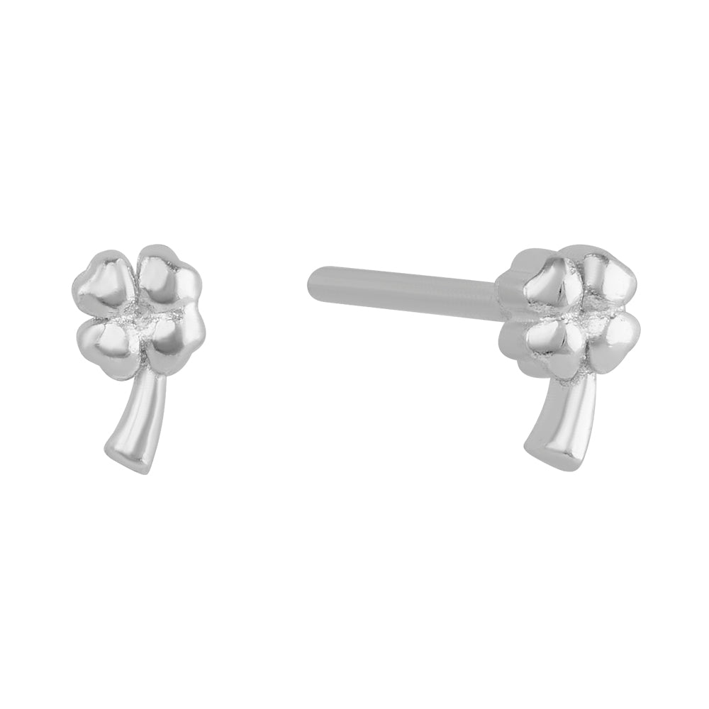 TINY CLOVER STUD EARRINGS